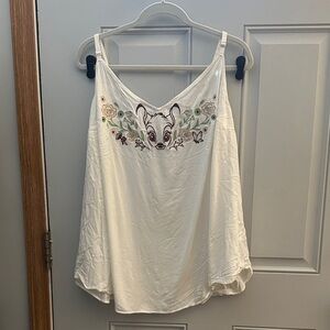 Disney Off White Camisole with Bambi Embroidery